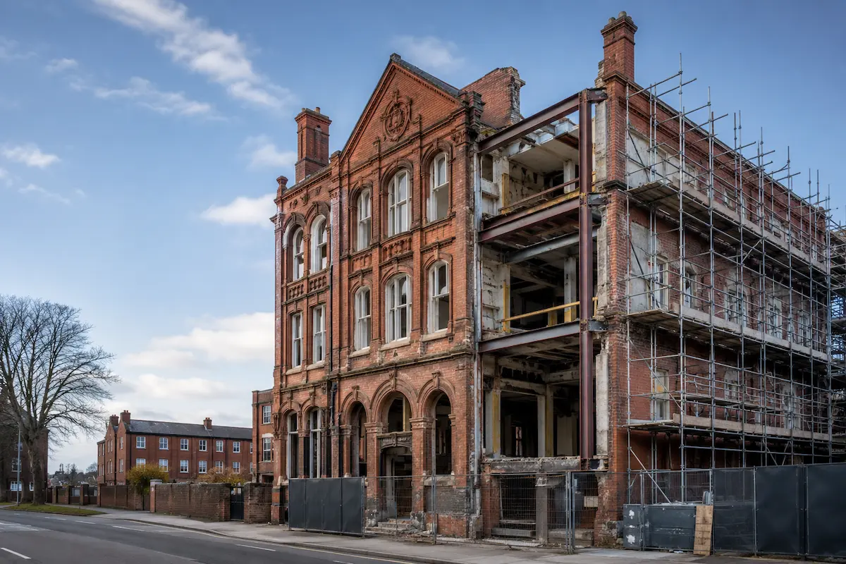 Conversion finance for a UK property undergoing heavy refurbishment and structural works